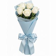 Букет 5 Белых роз Проуд #REPLACE_PRED# Малоархангельске