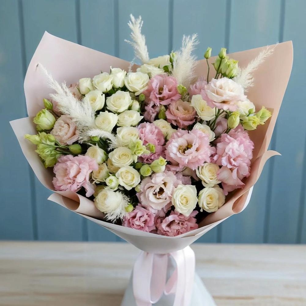 Букет цветов из: Альстромерии и Розы в Малоархангельске