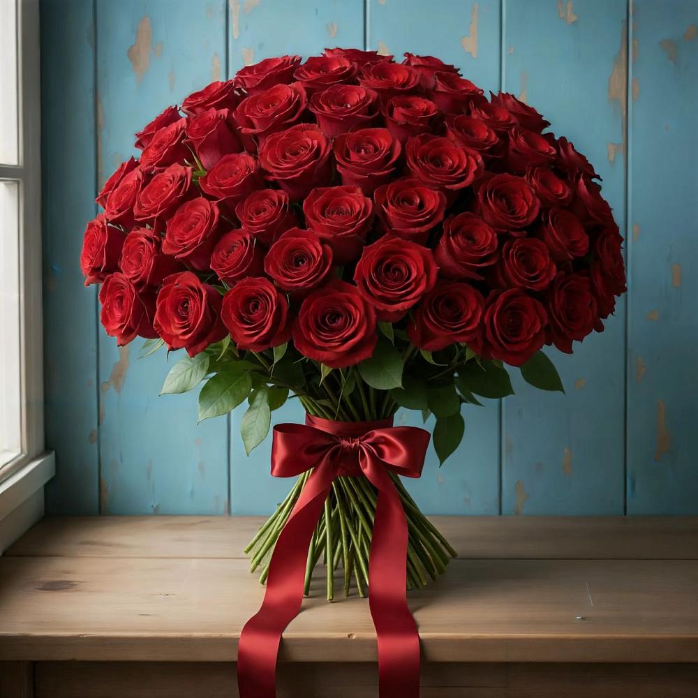 Букет Красные розы Блэк Меджик в Малоархангельске