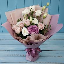 Букет цветов из:  Розы и Лизиантусы в Малоархангельске