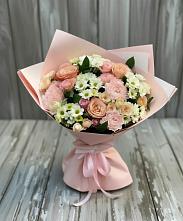 Букет цветов из:  Гвоздики, Розы и Хризантемы в Малоархангельске