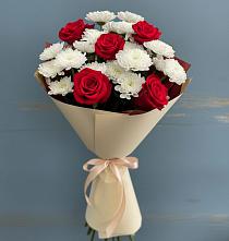 Букет цветов из:  Розы и Хризантемы в Малоархангельске