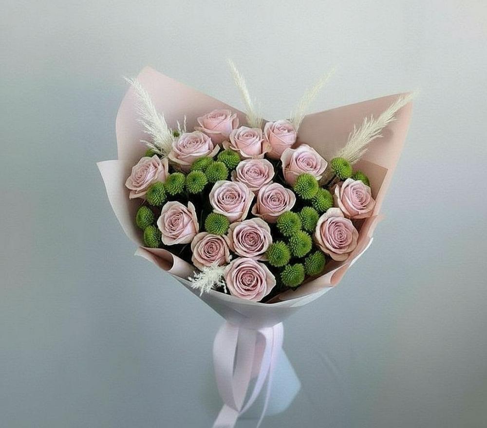 Букет цветов из: Розы и Хризантемы в Малоархангельске