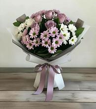 Букет цветов из:  Хризантемы и Розы в Малоархангельске