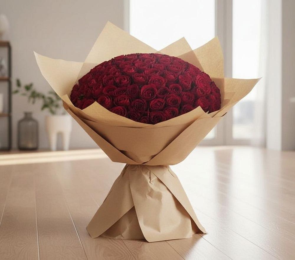 Букет 101 Красная роза в Малоархангельске