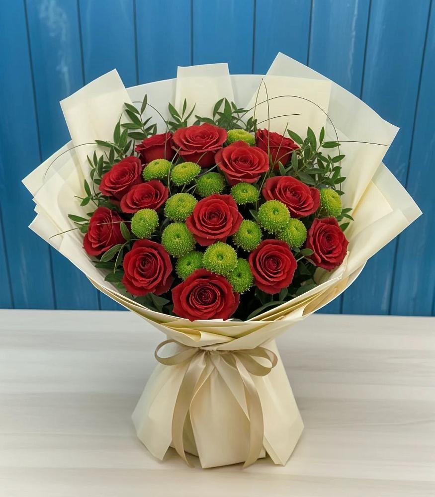 Букет цветов из: Розы и Хризантемы в Малоархангельске